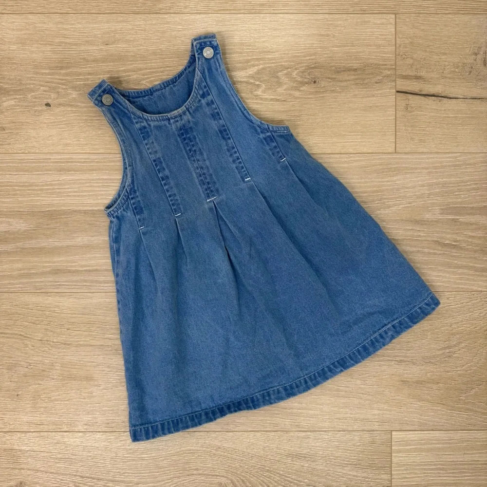 Cherokee Vintage Pleated Denim Overall Dress